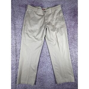 Lee Men's Khaki Chino Pants 36x30 Classic Fit Casual Tan Cotton Blend